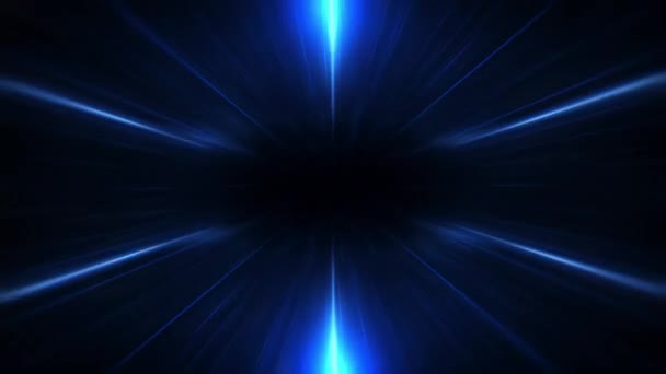 Abstract Loop Center Blue Light Shine Ray Speed Radial Zoom — Αρχείο Βίντεο