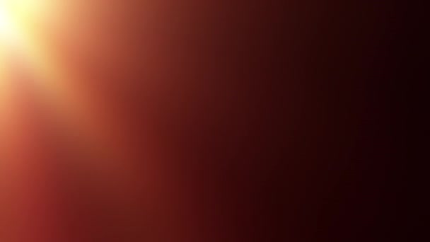 Pętla Górna Lewa Pomarańczowy Złoto Optyczne Błysk Blask Światło Rotacja — Wideo stockowe