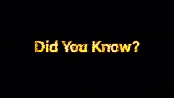 Знаете Золотой Текст Шумовым Эффектом Кинематографической Заглавной Анимации Черном Фоне — стоковое видео