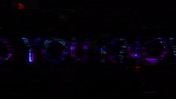 Gürültülü Pembe Neon Metin Efektini Biliyor Muydun Gürültülü Pırıl Pırıl — Stok video