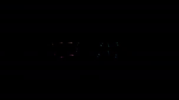 Cyber Monday Leuchten Bunte Neon Laser Text Animation Glitch Effekt — Stockvideo