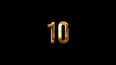 10 numaralı döngü, siyah soyut arkaplan üzerinde 