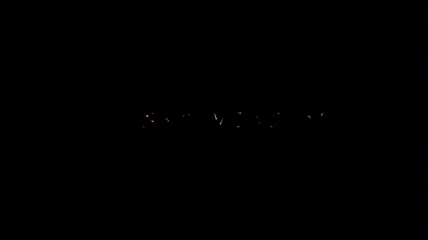 Cyber Måndag Glöd Färgglada Neon Laser Text Animation Svart Abstrakt — Stockvideo