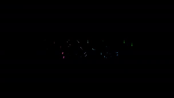 Thank You Glow Colorful Neon Laser Text Animation Glitch Effect — Stock Video