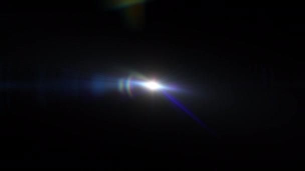 Αφηρημένη Βρόχο Κέντρο Μπλε Αστέρι Οπτική Λάμψη Φως Εκλάμψεις Φακού — Αρχείο Βίντεο