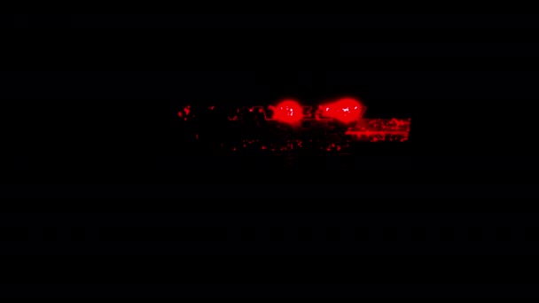 Daily News Färgglada Neon Laser Text Animation Glitch Effekt Svart — Stockvideo