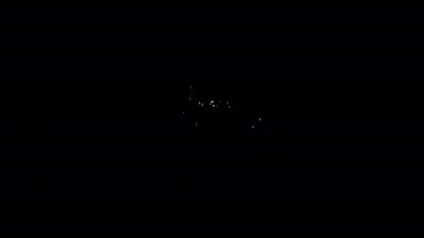 Veselé Vánoce Barevné Neon Laser Efekt Animace Textu Černém Abstraktním — Stock video