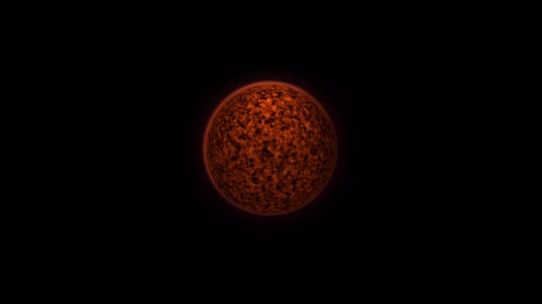Петля Оранжевого Огня Плазменной Энергии Планеты Изолирована Альфа Каналом Quicktime — стоковое видео