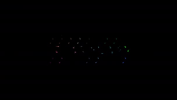 Memorial Day Färgglada Neon Laser Text Animation Effekt Filmisk Titel — Stockvideo