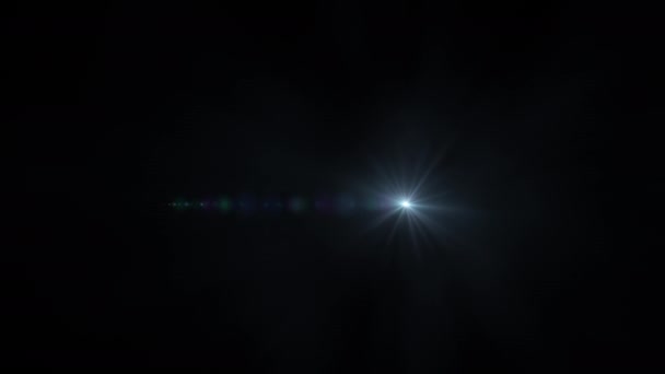 Αφηρημένη Βρόχο Λάμψη Μπλε Αστέρι Οπτική Λάμψη Φως Φωτοβολίδες Φακού — Αρχείο Βίντεο