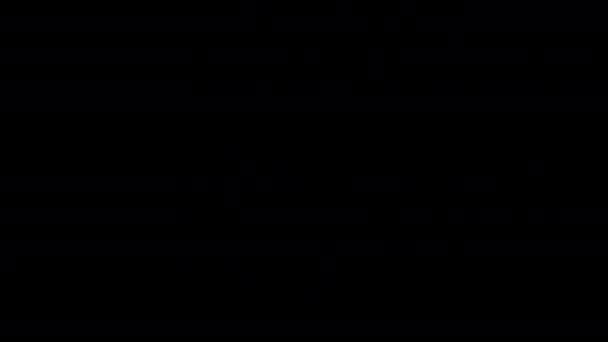 Десяти Ноля Секунд Обратный Отсчет Яркий Красочный Неоновый Глюк Записать — стоковое видео
