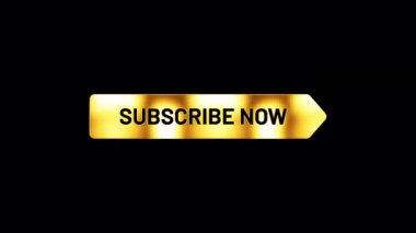 İlmek Üyeliği Şimdi altın isimlikli altın metin parlak ışık hareketi metin efekti siyah soyut arkaplan üzerinde animasyon. Reklam konseptini tanıt QuickTime Alpha Channel 444 'ü kullanarak izole et