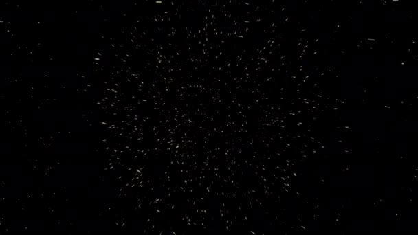 Boucle Abstraite Lueur Étoiles Particules Explosent Mouvement Abstrait Sur Fond — Video
