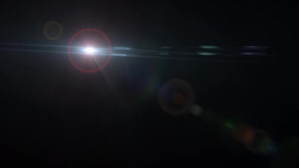 Abstraktní Záře Mnohobarevné Hvězdy Optické Čočky Světélkování Světlo Prasknout Animace — Stock video