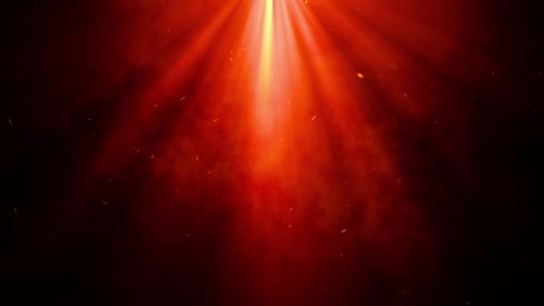 Loop Center Top Red Orange Optical Lens Flares Light Radial — Stock Video