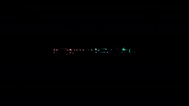 Fintech Blask Kolorowy Neon Laser Tekst Animacja Usterka Efekt Film — Wideo stockowe