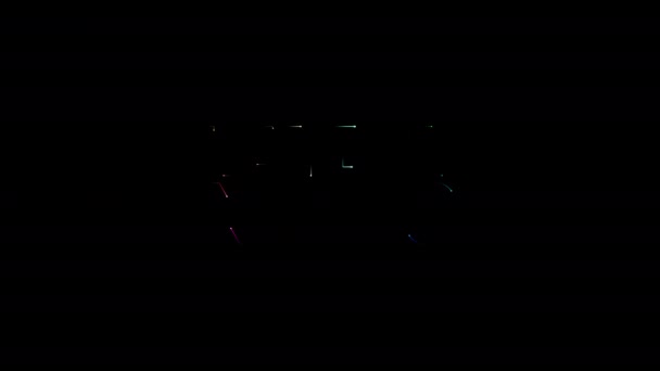 Neueste Nachrichten Bunte Neon Laser Text Glitch Effekt Animationseffekt Auf — Stockvideo