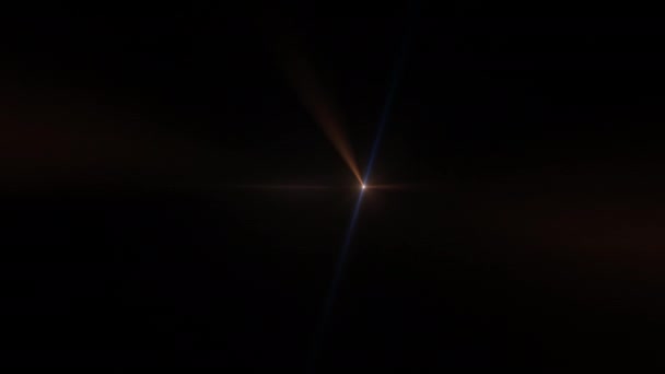 Streszczenie Pomarańczowy Niebieski Optyczny Obiektyw Flary Świecić Światło Migotanie Animacji — Wideo stockowe