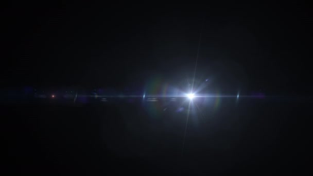 Loop Abstrakt Glöd Flerfärgad Stjärna Optisk Lins Fackla Glans Ljus — Stockvideo