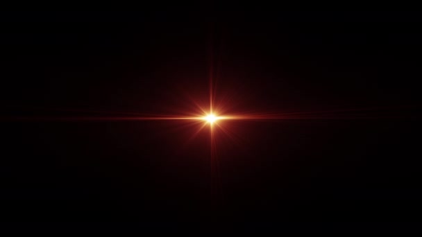 Pętla Abstrakcyjny Centrum Blask Złoty Pomarańczowy Czerwony Gwiazda Światła Optyczne — Wideo stockowe