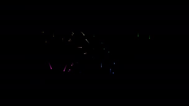 Дякую Перегляд Ефекту Анімації Анімації Кольорового Неонового Лазерного Тексту Чорному — стокове відео