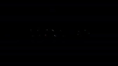Siyah soyut arkaplan üzerinde renkli neon lazer metin hatası canlandırma efekti.