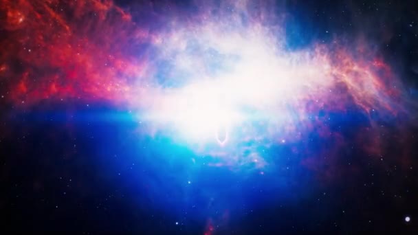 Pięć Sekund Odliczania Czasu Abstrakcyjnym Tłem Galaktyki Oriona Pięć Zera — Wideo stockowe