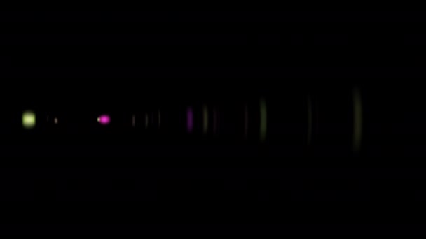 Abstraktní Krásné Mnohobarevné Optické Světlice Svit Paprsku Pohybovat Zleva Doprava — Stock video