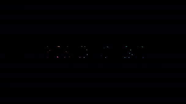 Hra Více Než Záře Barevné Neonové Laserové Animace Textu Černém — Stock video