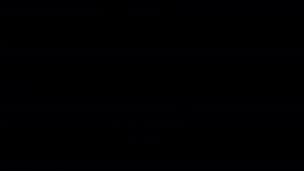Soyut Geri Sayım Siyah Soyut Arkaplan Üzerinde Saniye Parlak Neon — Stok video