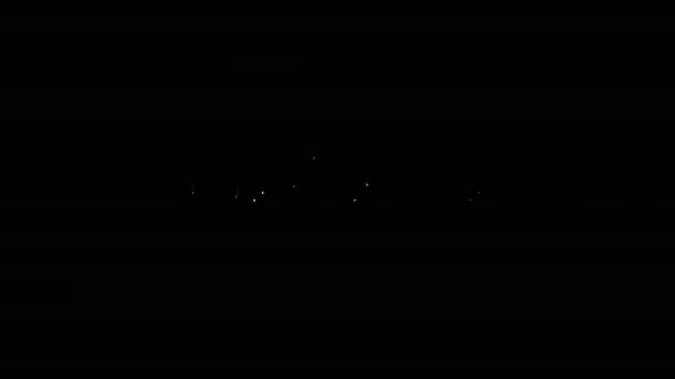 Willkommen Leuchten Bunte Neon Laser Text Animation Auf Schwarzem Abstrakten — Stockvideo