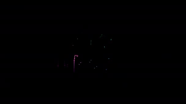 Happy Mother Day Glühen Bunte Neon Laser Text Glitch Effekt — Stockvideo
