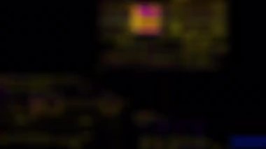 Marka parlamasının 3 boyutlu animasyonu metin dijital efekti sinematik başlık arka planı. Giriş için kapak, başlık afişi. Renkli retro oyun konsolu biçimi.