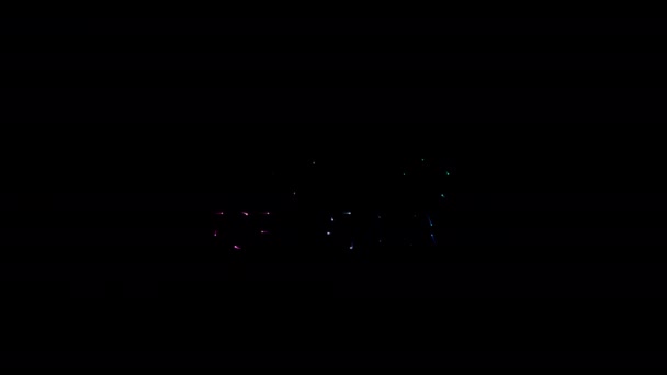 Grazie Guardare Bagliore Colorato Neon Testo Glitch Effetto Laser Animazione — Video Stock