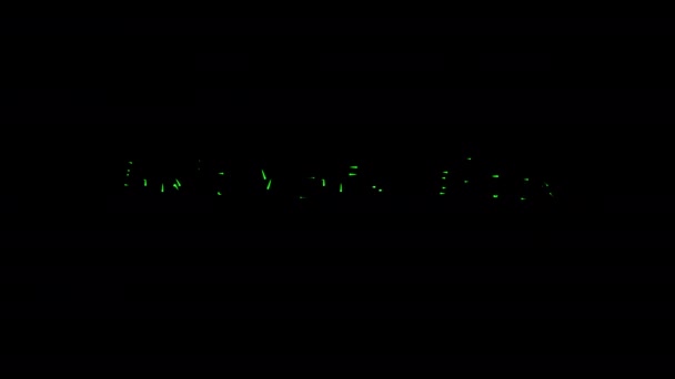 Quantum Superposition Záře Barevné Neon Laser Text Závada Efekt Animace — Stock video