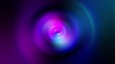 Soyut döngü hipnotik pembe parlak neon dairesel halka dönüş arkaplanı. Hipnoz dalgaları halka hareketini yayar. 