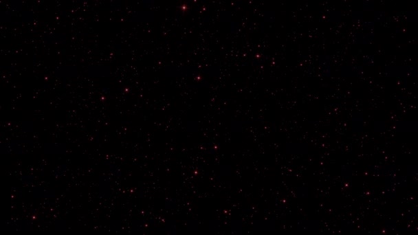 Loop Λάμψη Πορτοκαλί Αστέρι Σκόνη Σωματίδια Φωτιά Πέφτει Κάτω Μαύρο — Αρχείο Βίντεο