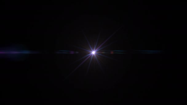 Абстрактный Центр Красивой Белой Светящейся Звезды Оптической Вспышки Светит Легким — стоковое видео