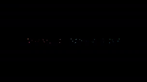 Terima Kasih Telah Menyaksikan Cahaya Berwarna Neon Teks Laser Efek — Stok Video