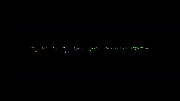 Kvantmekanik Glöd Färgglada Neon Laser Text Animation Svart Abstrakt Bakgrund — Stockvideo