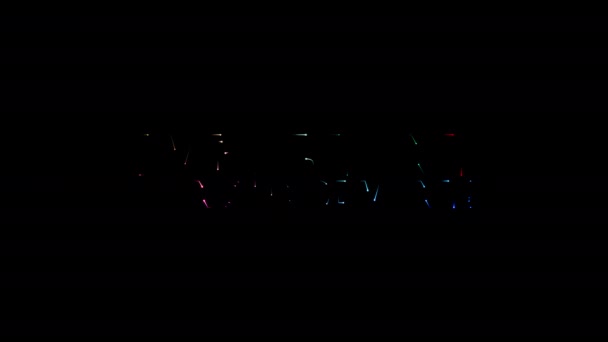 Anúncio Importante Brilho Colorido Neon Laser Animação Texto Sobre Fundo — Vídeo de Stock