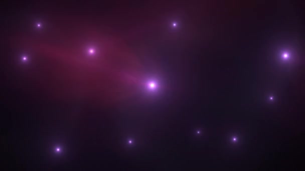 Loop Glühen Flackernde Rosa Lila Blinkende Optische Linse Fackelt Sterne — Stockvideo