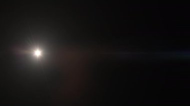 Soyut patlama optik mercek parıltısı siyah arkaplan üzerinde soldan sağa hareket eden ışık animasyonunu canlandırır. 