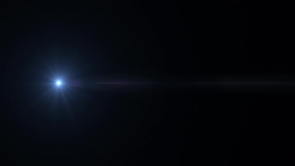 Αφηρημένη Έκρηξη Λάμψη Μπλε Οπτικοί Φακοί Φωτοβολίδες Φως Κινούμενα Σχέδια — Αρχείο Βίντεο