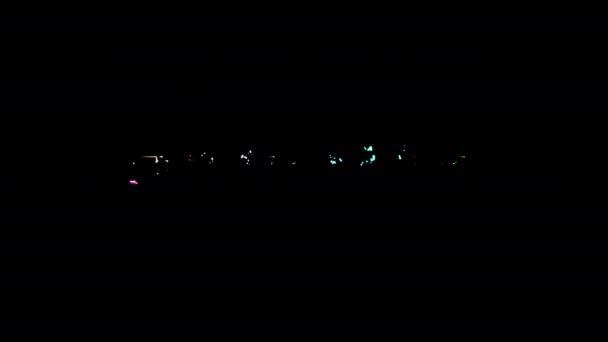 Abstrakt Solceller Färgglada Neon Laser Text Animation Glitch Effekt Cinematic — Stockvideo