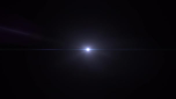 Абстрактная Центральная Летящая Звезда Голубого Оптического Объектива Вспыхивает Длинной Руке — стоковое видео