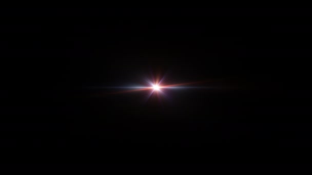 Центр Абстрактного Лопнувшего Сине Оранжевого Оптического Блеска Светят Вспышки Линз — стоковое видео