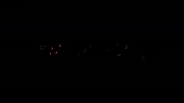 Thanka Para Assistir Colorido Neon Laser Texto Animação Glitch Efeito — Vídeo de Stock