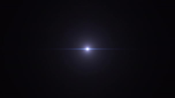 Центр Петлі Мерехтить Блакитними Зоряними Променями Вогні Оптичної Лінзи Блищить — стокове відео