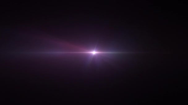 Циклічний Центр Мерехтить Рожевим Фіолетовим Зірковим Вогнем Оптичні Спалахи Лінз — стокове відео
